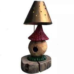 Luminária artesanal Casa de Gnomo - 45cm - LUX023 - MonaCrespa