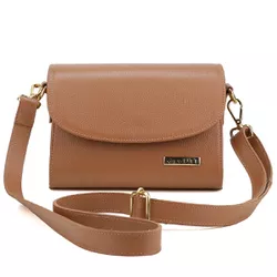 Bolsa Tiracolo Mr. Gutt em Couro Legítimo Caramelo... - Mr. Gutt