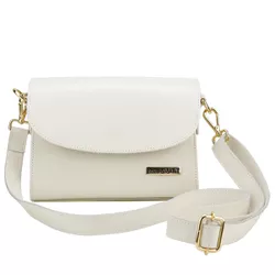 Bolsa Tiracolo Mr. Gutt em Couro Legítimo Off Whit... - Mr. Gutt