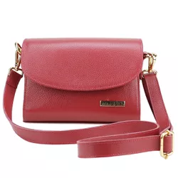 Bolsa Tiracolo Mr. Gutt em Couro Legítimo Vermelho... - Mr. Gutt