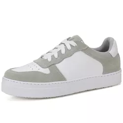 Tênis Rafah Feminino em Couro Mr Gutt Branco/cinza... - Mr. Gutt