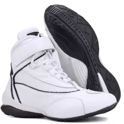 Bota Feminina De Treino Mr. Gutt Couro Branco Com ... - Mr. Gutt
