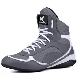 Bota De Treino Musculação Mr Gutt Cinza Com Branco... - Mr. Gutt