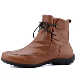 Bota Rasteira De Couro Cano Curto Chocolate - Ref.... - Mr. Gutt