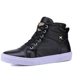 Bota Sneaker Casual Mr Gutt Em Couro Legí­timo Pre... - Mr. Gutt