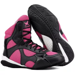 Bota Treiner Fitness Mr. Gutt em Couro Rosa Preto ... - Mr. Gutt