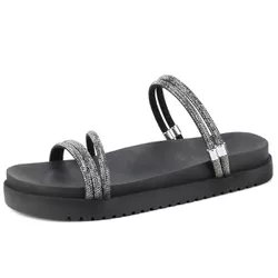 Sandalia Papete Mr. Gutt Strass Preto - 001-papete... - Mr. Gutt