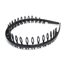  Tiara Dentes Preta De Acetato 2,5cm Lg N 24087200... - MUSAKALL