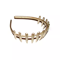 Tiara Dentes Prata e Dourada De Acetato 3,0 cm Lg ... - MUSAKALL