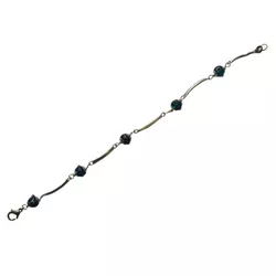 Pulseira de prata De Olho Grego Com Pingente De Pr... - MUSAKALL
