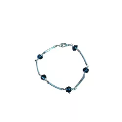 Pulseira olho grego detalhes em prata. - 41-Olho G... - MUSAKALL