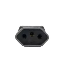 Pino femea 180º 2p+t 20a Preto - 15035 - Alfa Materiais Elétricos