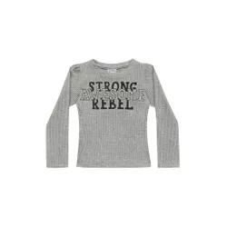 Blusa Manga Longa Playground 4 ao 10 Cinza - Canel... - Nilza Baby Kids