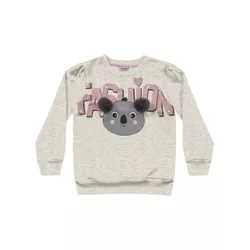 Blusa Moletom Fakini Cinza Mescla Coala Tamanho 4 ... - Nilza Baby Kids