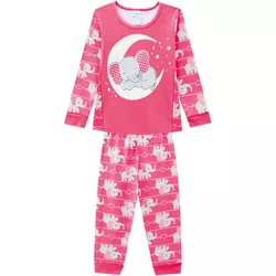 Pijama Manga Longa Kyly Infantil Feminino Elefanti... - Nilza Baby Kids