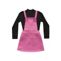 Salopete Feminina Fakini 4 ao 10 Rosa Neon com Pre... - Nilza Baby Kids