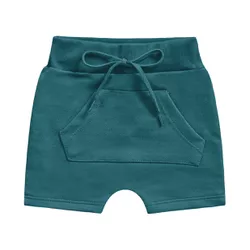 Bermuda Kiko e Kika Bebê Masculina P-M-G Azul Petr... - Nilza Baby Kids