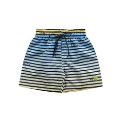 Bermuda Tactel Playground Bebê Masculina 1-2-3 Lis... - Nilza Baby Kids