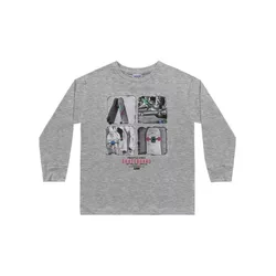 Camiseta Manga Longa Fakini Tamanho 4 ao 10 Cinza ... - Nilza Baby Kids
