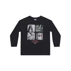 Camiseta Manga Longa Fakini Tamanho 4 ao 10 Preta ... - Nilza Baby Kids