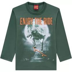 Camiseta Manga Longa Kyly 4-6-8 Verde Militar - 69... - Nilza Baby Kids