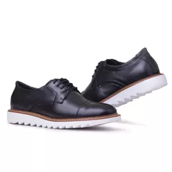 Sapato Casual Masculino Brogue Em Couro Italy Prem... - NINE4 STORE