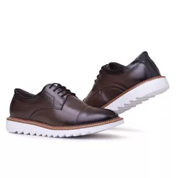 Sapato Casual Masculino Brogue Em Couro Italy Prem... - NINE4 STORE