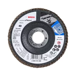 Disco Flap Bosch X421 Óxido de Aluminio Ø115mm G40... - NOSSA LOJA - Tintas, Máquinas e Ferramentas
