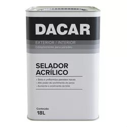 Selador Acrílico Standard Fosco 18 L Dacar - 62467 - NOSSA LOJA - Tintas, Máquinas e Ferramentas