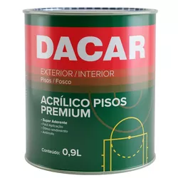 Tinta Acrílica Piso Fosco Cor Vermelho 900ML Dacar... - NOSSA LOJA - Tintas, Máquinas e Ferramentas