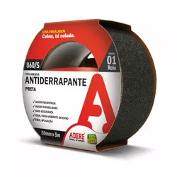 Fita AntiDerrapante 50mmx 5m Preta Adere - 20079 - NOSSA LOJA - Tintas, Máquinas e Ferramentas