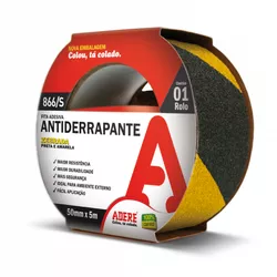 Fita AntiDerrapante 50mmx5m Preta/Amarela Adere - ... - NOSSA LOJA - Tintas, Máquinas e Ferramentas