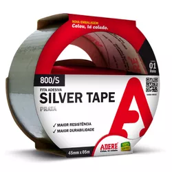 Fita Vale Silver Tape Prata 45mm X 5m 1mm Adere - ... - NOSSA LOJA - Tintas, Máquinas e Ferramentas