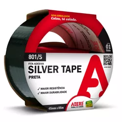 Fita Vale SIilver Tape Preta 45X05M 1mm Adere - 20... - NOSSA LOJA - Tintas, Máquinas e Ferramentas
