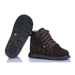 Botinha Neurofuncional cano alto em couro nobuck m... - Orthocalce Baby & Kids