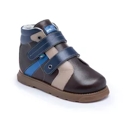 Botinha Neurofuncional cano alto 2 velcros em cour... - Orthocalce Baby & Kids