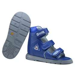 Sandália Neurofuncional Shark cano alto 3 velcros ... - Orthocalce Baby & Kids