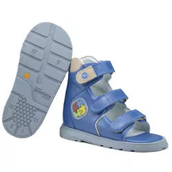 Sandália Neurofuncional TEA cano alto 3 velcros AZ... - Orthocalce Baby & Kids