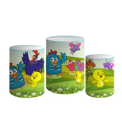 Trio De Cilindros Para Festas Galinha Pintadinha - Painel de Festa Loja Oficial