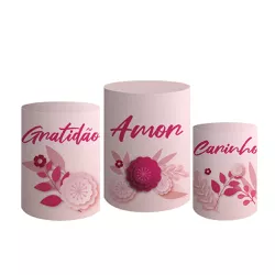 Trio De Cilindros Para Festas Dia Das Mães 5 - Painel de Festa Loja Oficial