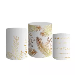 Trio De Cilindros Para Festa Ano Novo Delicado - Painel de Festa Loja Oficial