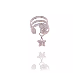 Piercing De Pressão Com Pingente De Estrela Prata ... - Kumbayá Joias
