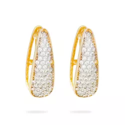 Brinco Argola Gota Semijoia Banho De Ouro 18k Com ... - Kumbayá Joias