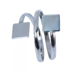 Anel Ajustável Quadrado Aço Inoxidável - IAN026200... - Kumbayá Joias