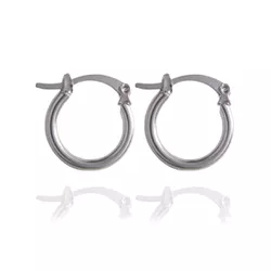 Brinco Argola Fio Redondo Média Aço Inoxidável - ... - Kumbayá Joias