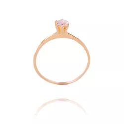 Anel Solitário Semijoia Banho De Ouro 18k Zircônia... - Kumbayá Joias