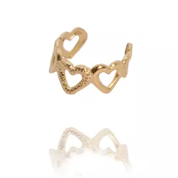 Brinco Piercing Fake 5 Corações by Kumbayá Joias ... - Kumbayá Joias