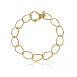 Pulseira Elo Groumet Semijoia Banho De Ouro 18k - ... - Kumbayá Joias