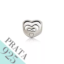 Pingente Coração Memories Prata 925 Esmaltado - AP... - Kumbayá Joias