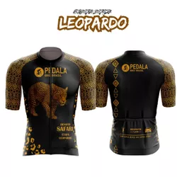 CAMISETA BIKE SAFARI- LEOPARDO - 327 - PEDALA BIKE BRASIL
